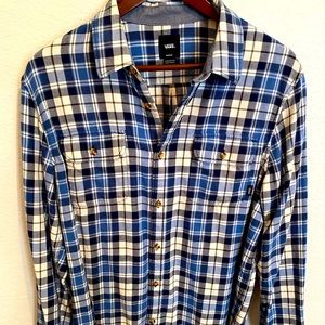Men’s Vans Blue Flannel Button Down, Medium